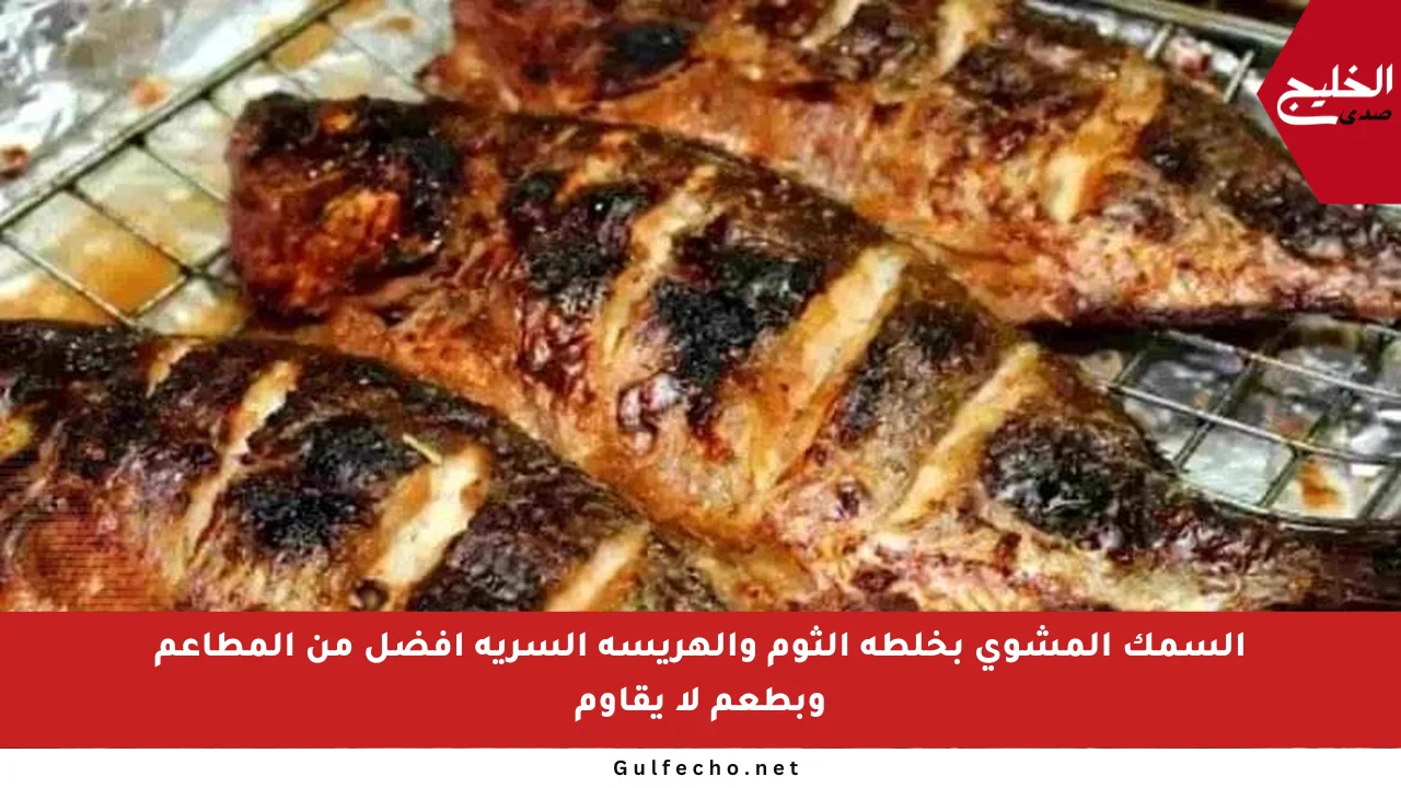 السمك المشوي بخلطة الثوم والهريسة السرية أفضل من المطاعم وبطعم لا يقاوم
